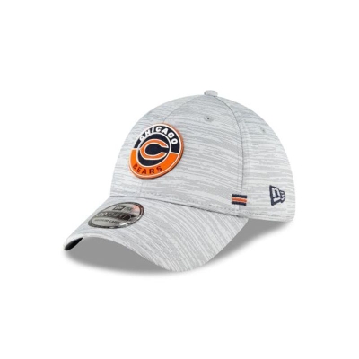 Chicago Bears Gorra | New Era Official NFL Fall Sideline 39thirty Stretch Fit Cap Mexico - Grises
